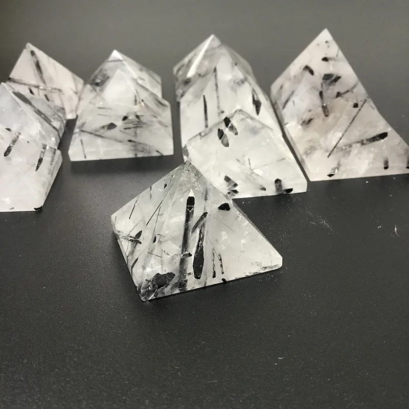 

Natural Black Tourmaline Quartz Healing Crystal Pyramid For Decoration