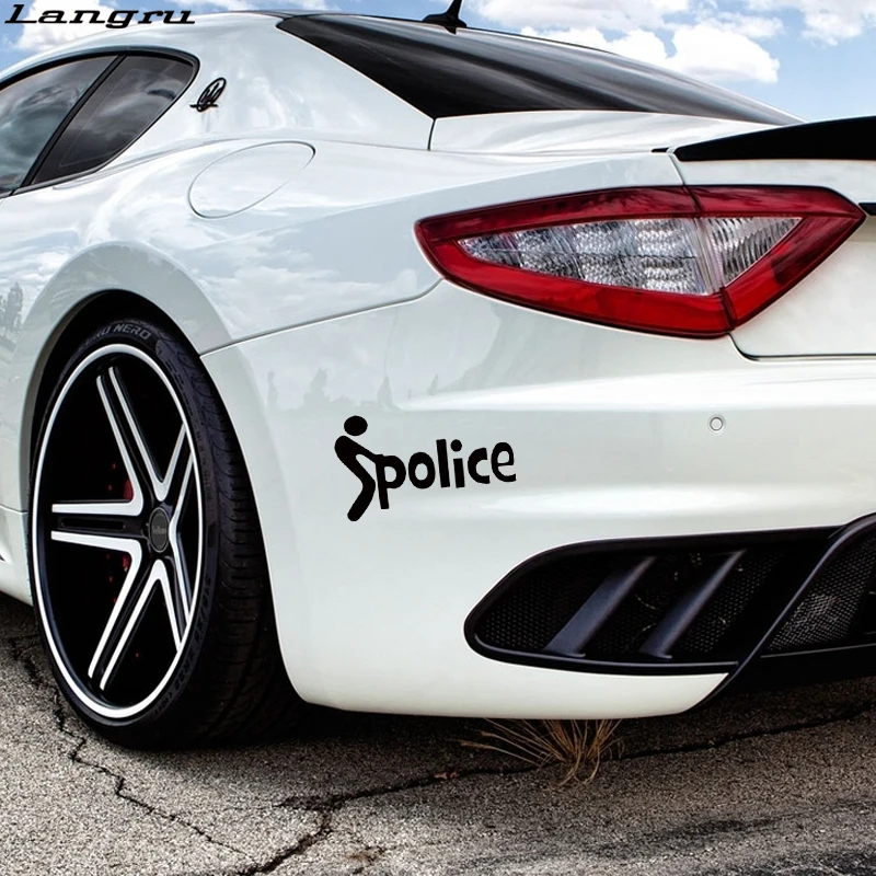 Langru Hot Sale Creative Police Funny Personality Sticker Car Styling Body Stickers Vinyl Decal JDM | Автомобили и мотоциклы