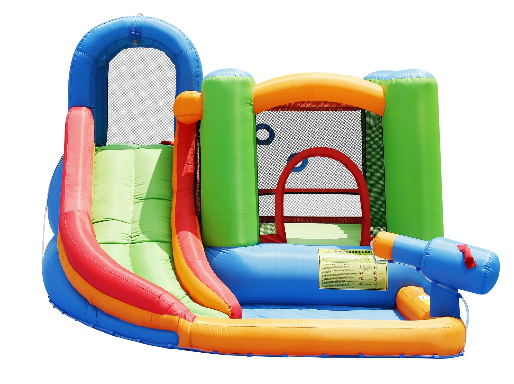 

Beitarfun inflatable bounce Slide Water Park Summer Swimming Pool with big water Gun Bounce House for Kid water-spray trampoline