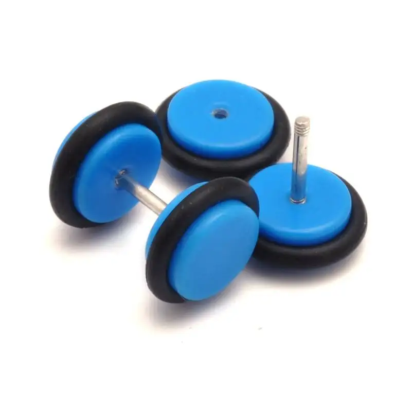 2 шт Акриловые Поддельные жук Носилки расширитель вилка серьги-гантели 8 мм