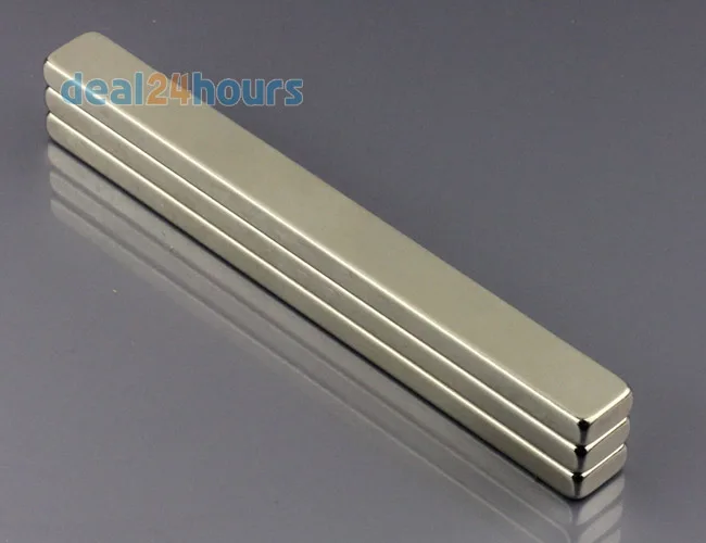 OMO Magnetics 3 шт. N50 Супер сильный блок кубоид неодимовые магниты 100x10x5 мм