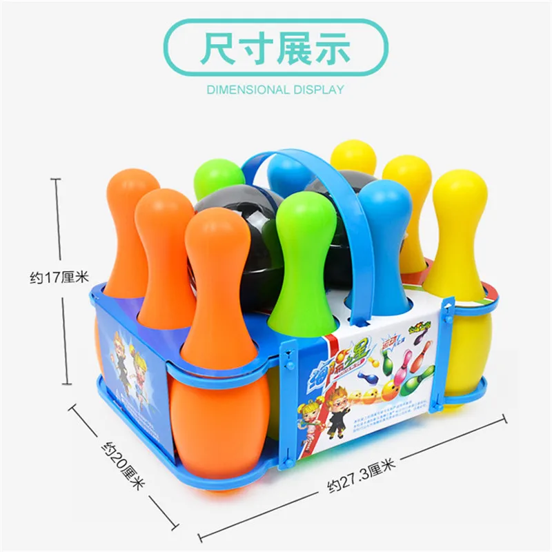 

New outdoor fun & sportsgame childrengames for kidsChildren's colored bowling plastic bowling toys indoor sports toy set