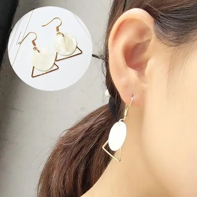 Новинка 2020 ювелирные изделия натуральный корпус кольцо серьги треугольник