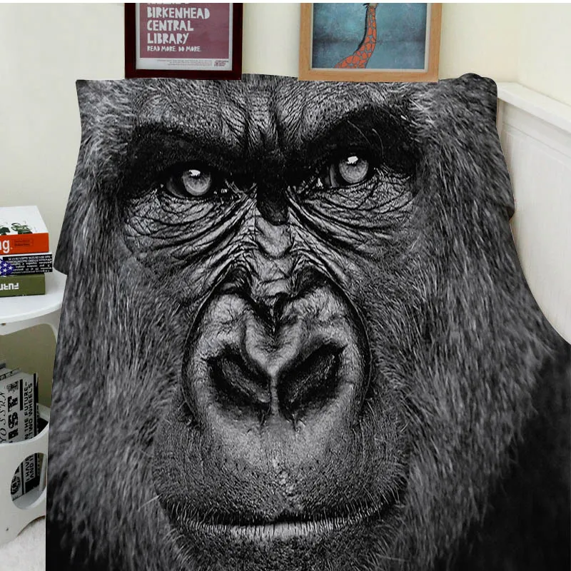 Одеяло удобное теплое мягкое плюшевое легкое в уходе машинная стирка Gorilla Art