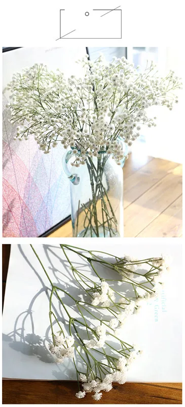 Маленькая свежая Звездная Gypsophila искусственная Цветочная подделка Цветочная композиция для домашнего свадебного украшения Мягкий гель искусственные цветы
