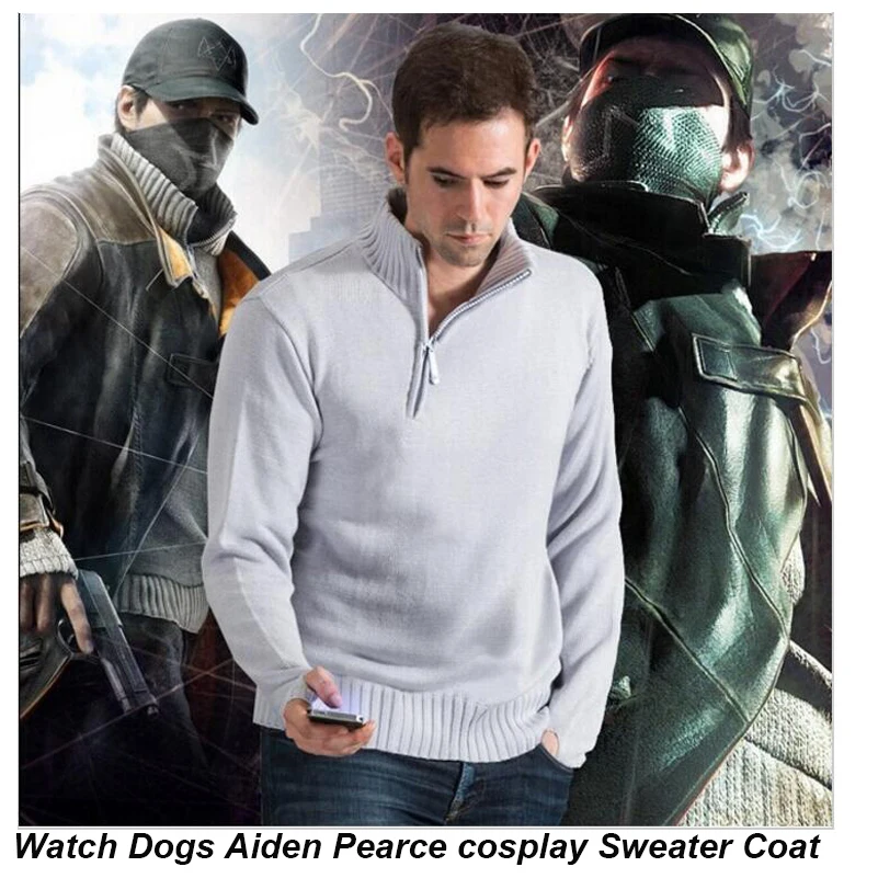 Watch Dogs Aiden Pearce пуловер для косплея, хлопковая толстовка с капюшоном, пальто с длинным рукавом, мужские толстовки на Хэллоуин, Рождество, повседневный теплый свитер