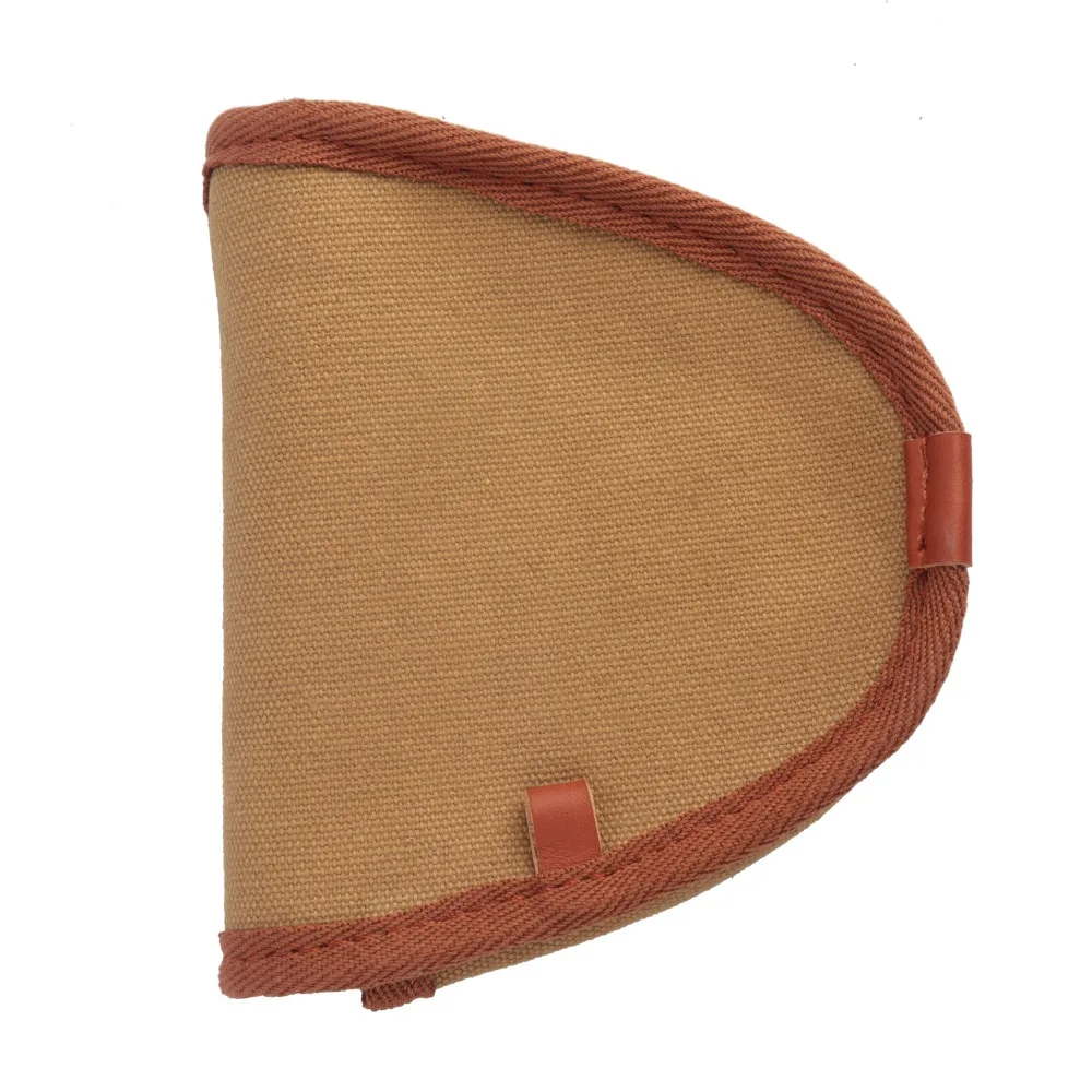 Tourbon Vintage Golf Mallet Putter Head Cover Closure Golf Headcover Khaki Canvas & Fleece Protector