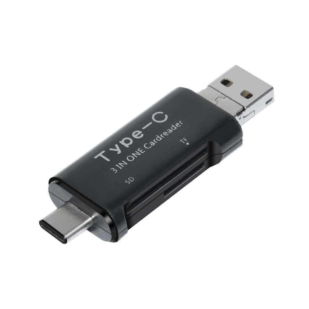 Кардридер Deepfox Micro USB Type-C 3 в 1 OTG USB2.0 Универсальный TF/SD для ноутбука Android Macbook |