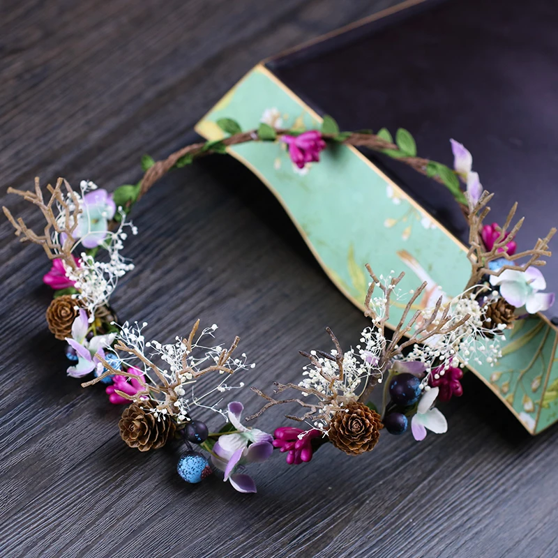 

Handmade Wedding Dress Accessories Bridesmaid Flower Girl Wreath Headbands