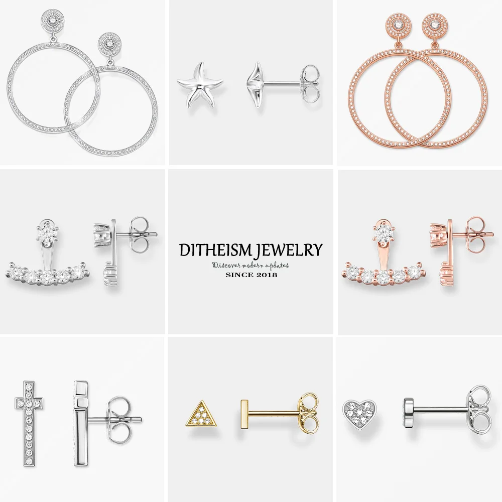 Большие круглые серьги гвоздики новые модные ювелирные украшения Стразы с