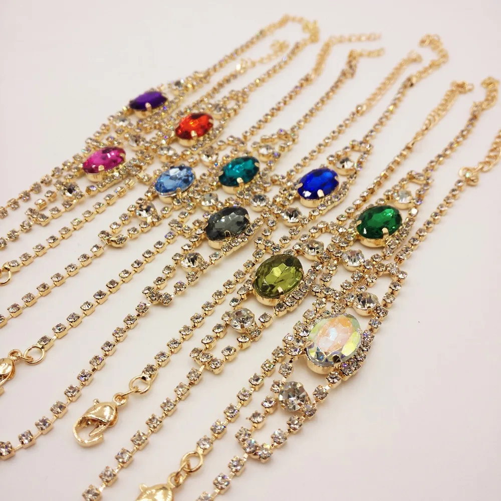 Женский простой браслет с кристаллами уличная мода золотой цвет|crystal bracelet|bracelet