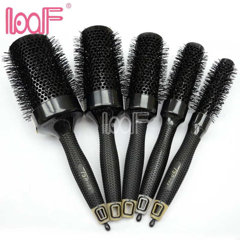 LOOF новинка 6 размеров нано термальная Керамическая ионная круглая баррель щетка