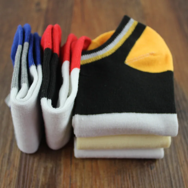 Носки мужские 10 парт/Лот деловые повседневные в полоску короткие милые трех