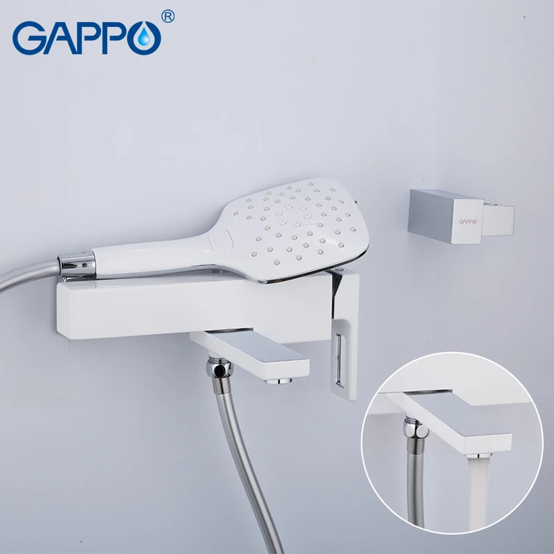 Душевая система GAPPO Белый настенный смеситель для душа из латуни водопад кран