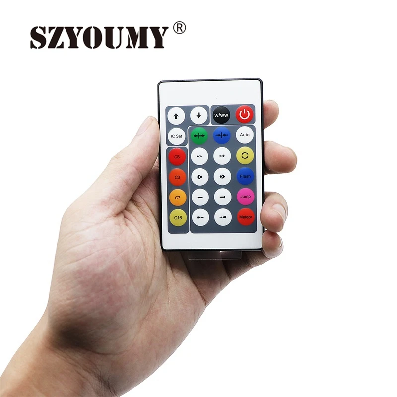 SZYOUMY 24 ключа постоянного тока 5 В WS2801 ИК инфракрасный светодиодный пульт