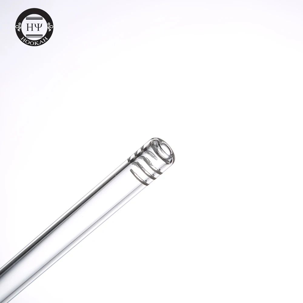 1 pc dia glass down stem for led spiral glass hookah shisha glass tube pipe diffuser chicha hookah accessories