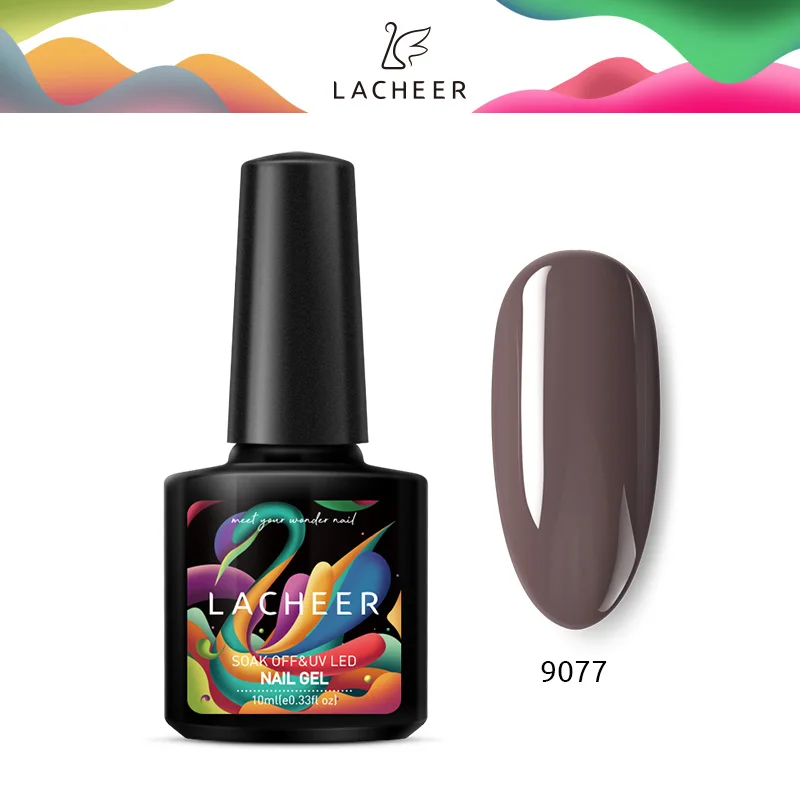 9077 Lacheer Led Лак для ногтей Гель-лак гибридный УФ-лак для ногтей комплект весна Цвет желтого цвета УФ гель лак для ногтей Наборы! полупостоянная UV Led лак - Цвет: 9077