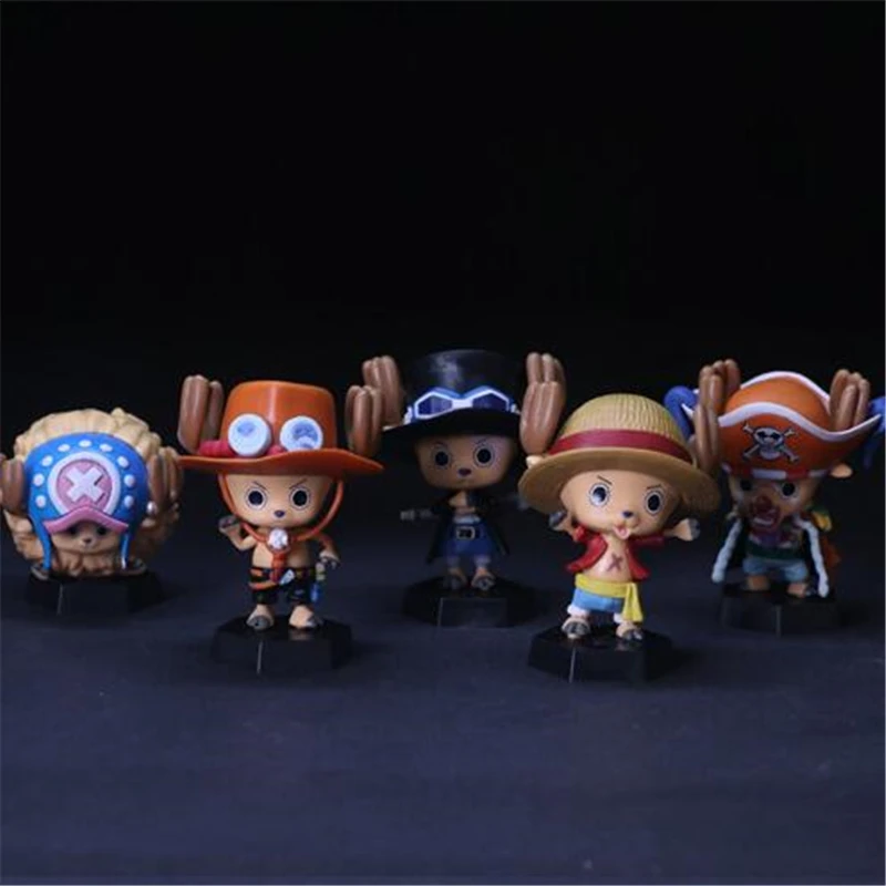 

Anime One Piece Luffy Law Edward Newgate Sabo Ace Buggy COS Tony Tony Chopper PVC Action Figure Collectible Model Toys Doll 5pcs