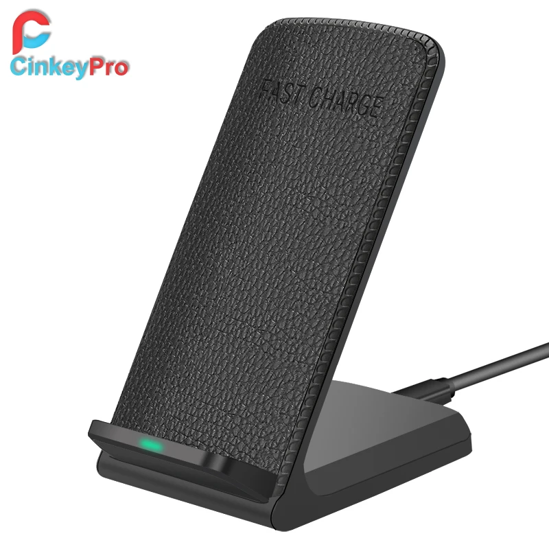 CinkeyPro QI Беспроводной Зарядное устройство для iPhone X 8 10 samsung S8 2 катушки Quick Charge 0