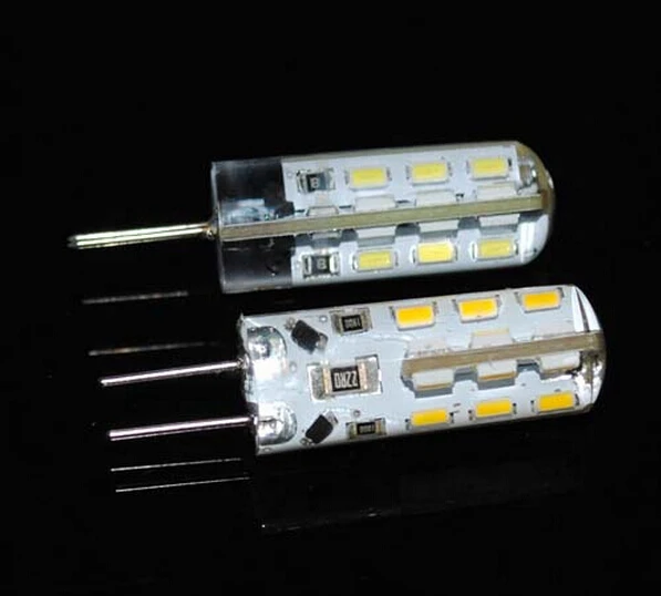 10 шт./лот светодиодная лампа G4 12 В Светодиодная 3 Вт 24 светодиода SMD3014 чип 360
