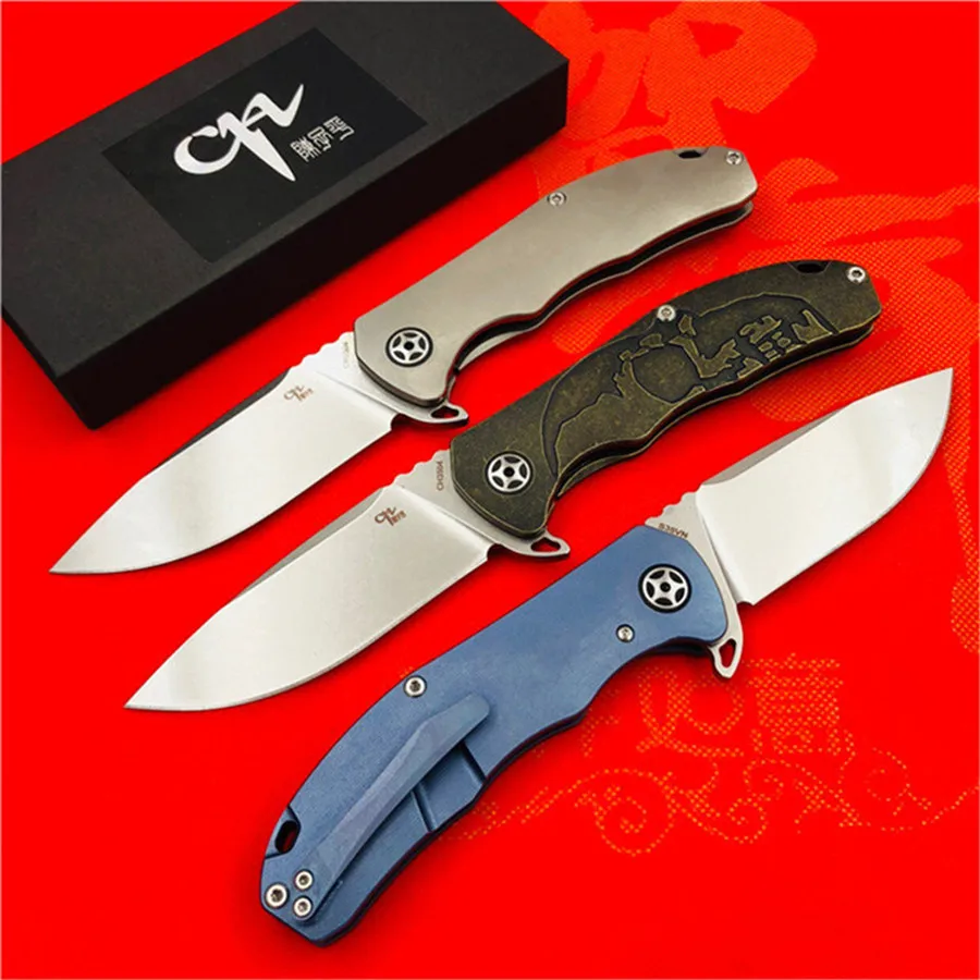 Складной нож CH CH3504 Flipper карманный клинок S35VN с шарикоподшипниками TC4 титановой