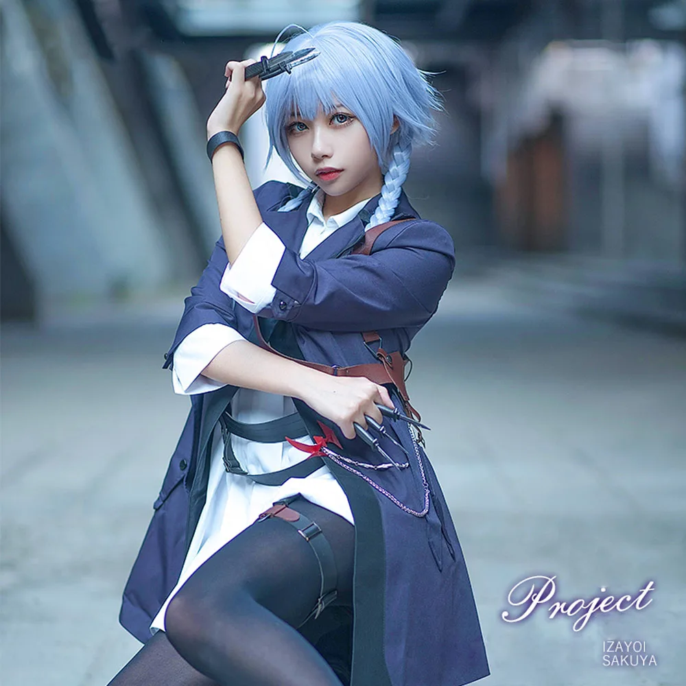 VEVEFHUANG Аниме! Touhou Project Izayoi Sakuya Maid of the Scarlet Devil Mansion униформа для косплея повседневный