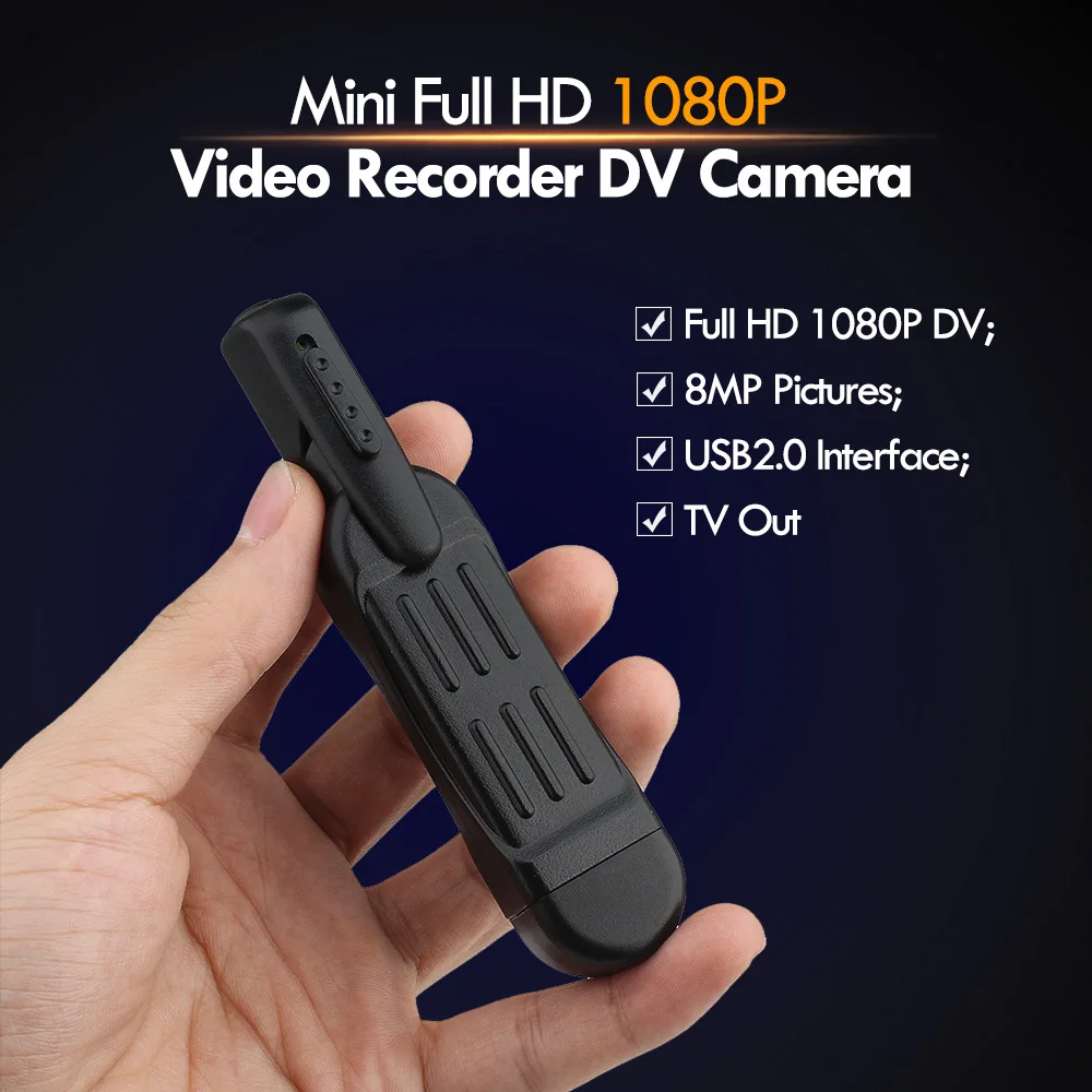 T189 8 Мп объектив Full HD Mini DV видеокамера 1080P ручка камера диктофон Портативная