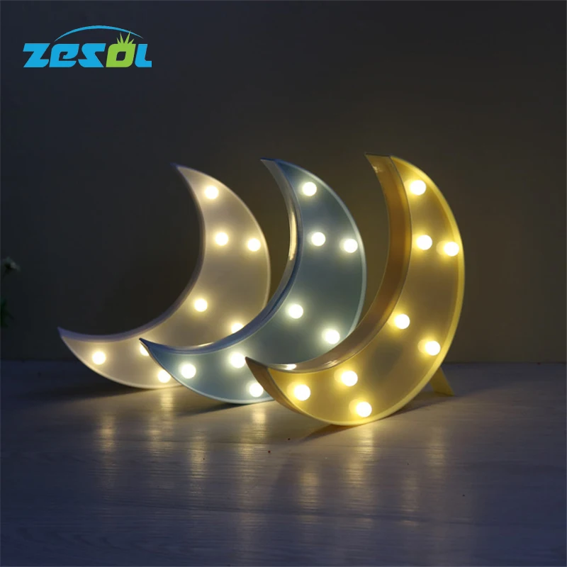 Набор милых 3D настольных светодиодсветодиодный ночных светильников в виде звезд