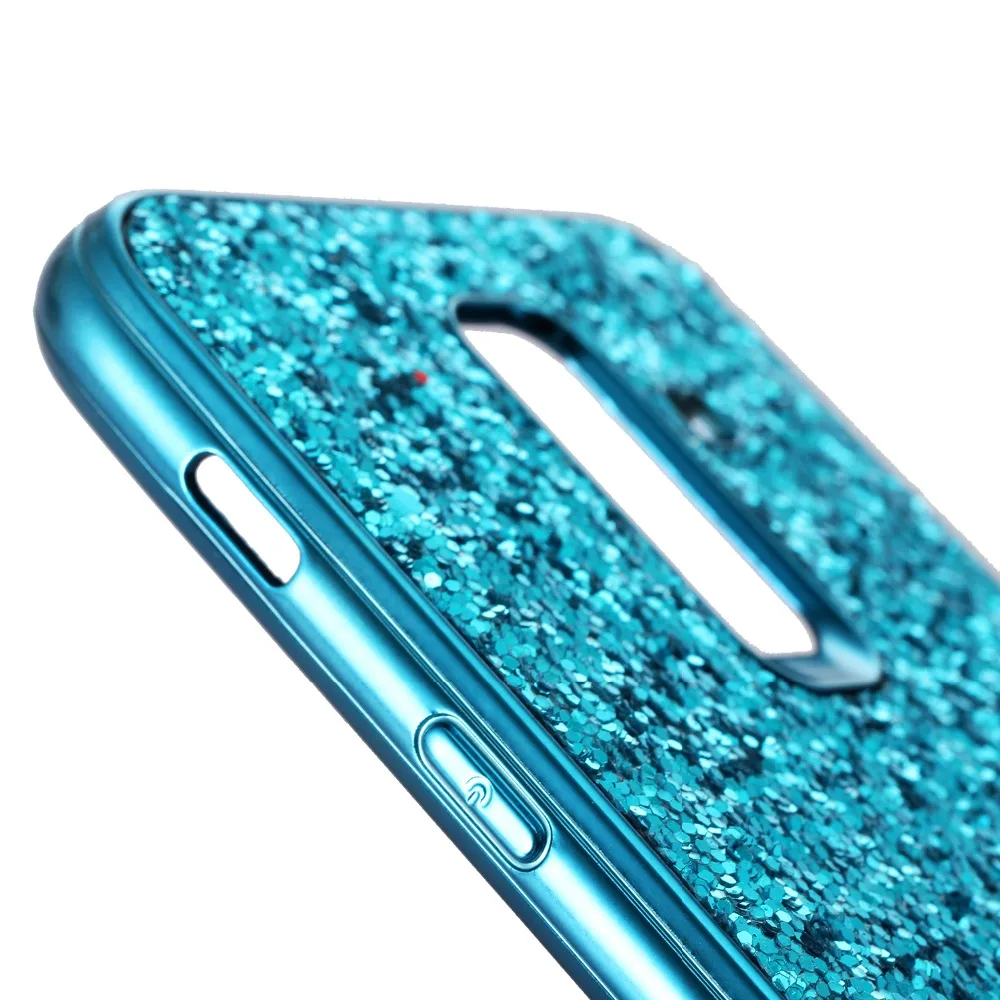 Блестящий Мягкий чехол с блестками для Samsung galaxy A7 2018 A750 A9S A9 S8 S9 S10 5G Note 9 J4 J6 A8 A6 A50