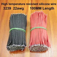 100pcslot high temperature silicone wire 3239 22awg wire solderable rubber wire 0 3 square tinned copper wire fittings