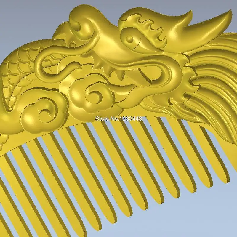 Расческа с драконом 3d модель рельеф для ЧПУ в формате STL 3D ЧПУ|comb machine|3d model reliefstl files