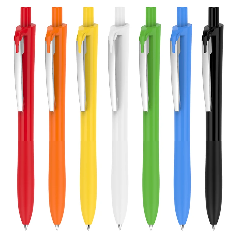 200 pcs/lot  Plastic Promotional Pen 1.0 mm Black refill Ballpoint pen