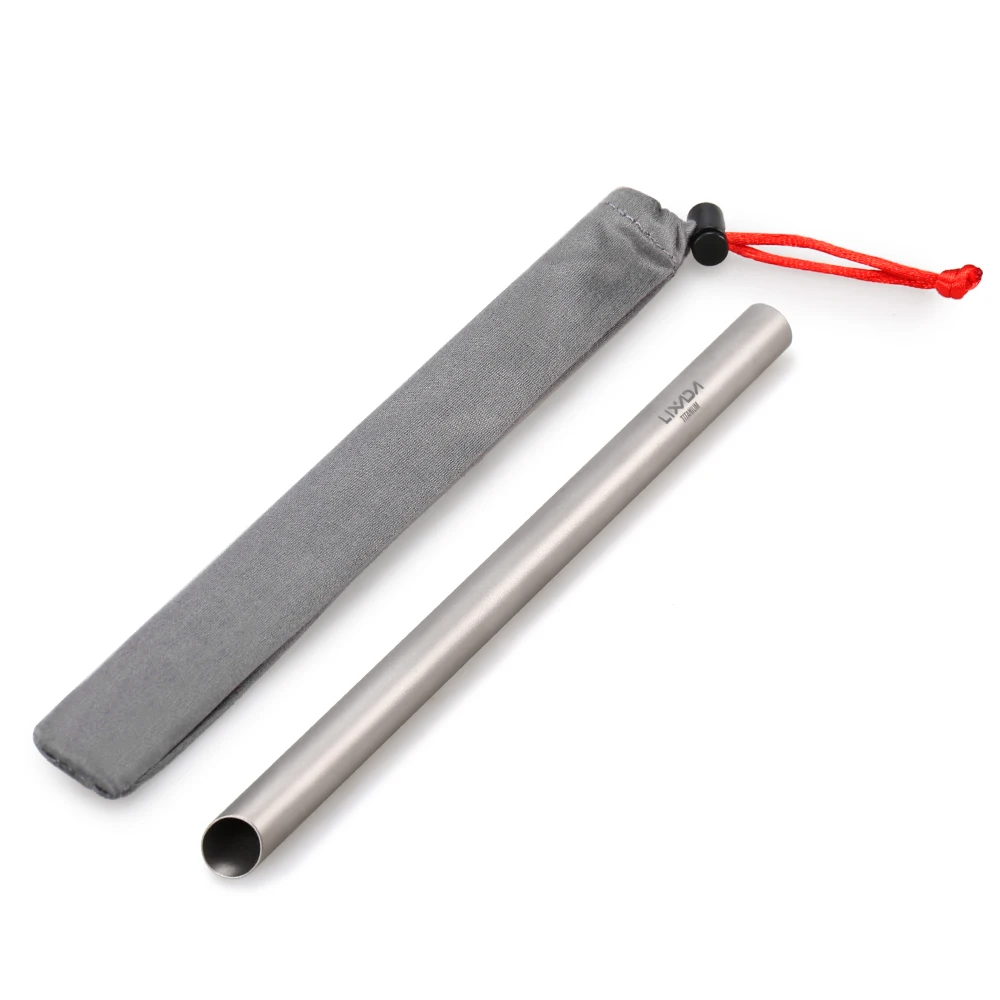 Lixada суперлегкая титановая трубочка для питья уличная домашняя 17 г посуда