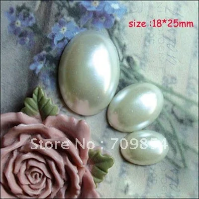 200 pcs/lot 18 * 25 мм лозы половина лежа жемчуг кабошон бусины для penant лоток кольцо база |