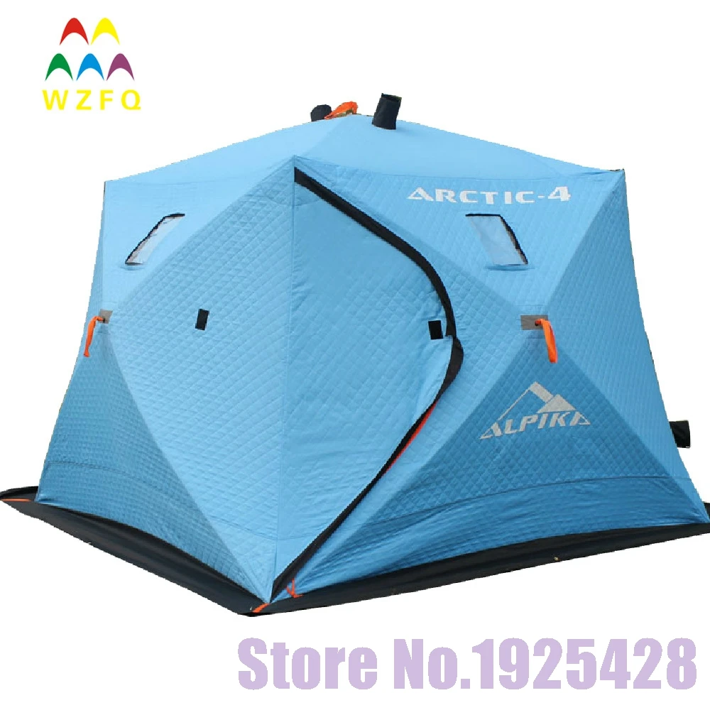 5-6 persons automatic pop up winter Ice fishing tent heat preservation 600 D oxford thicken cotton beach outdoor camping | Спорт и