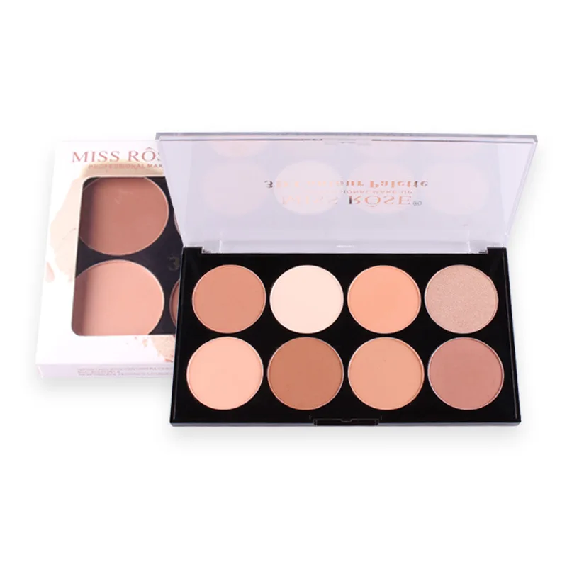 Miss Rose 8 Color Concealer Palette Waterproof Highlight Makeup Base Face Foundation Contouring Corrector Make Up Compact Powder | Красота и