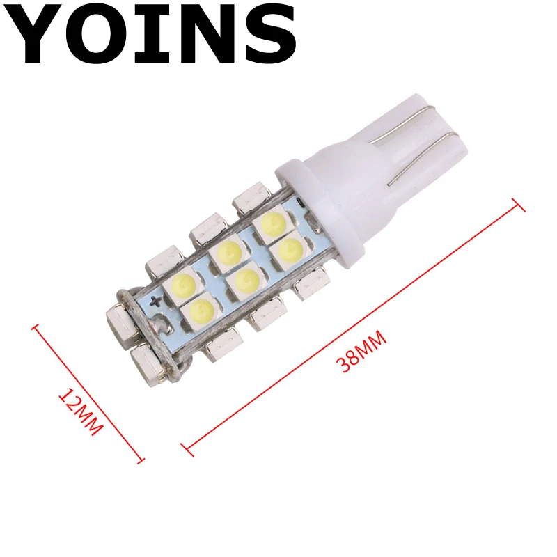 Большая Акция T10 168 194 501 W5W 28 SMD 1206 светодиодный чистый белый авто боковой Клин