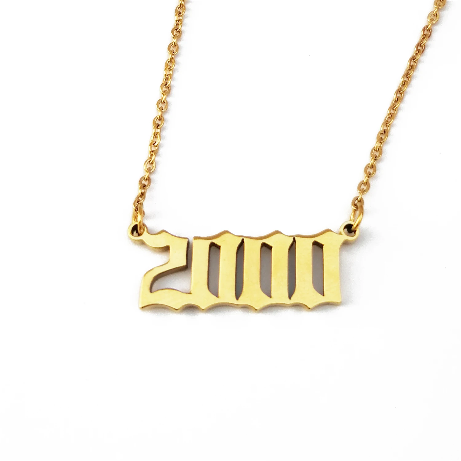 Специальная Дата Старый английский номер 2000 Чокеры ожерелья подарок на день