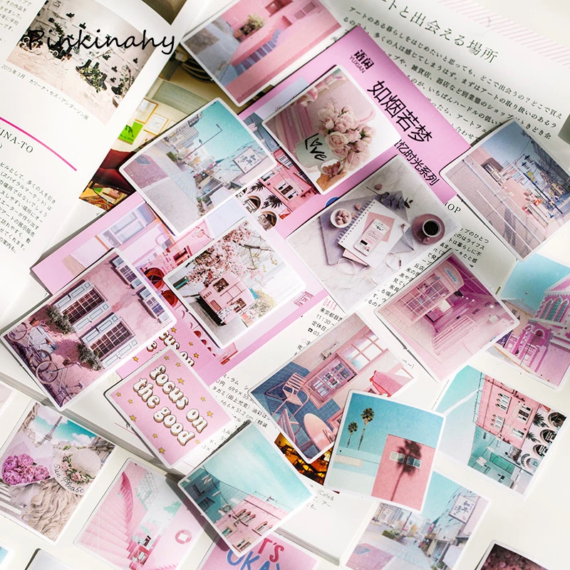 Стильная наклейка INS в виде розовых воспоминаний для фотографий винтажная