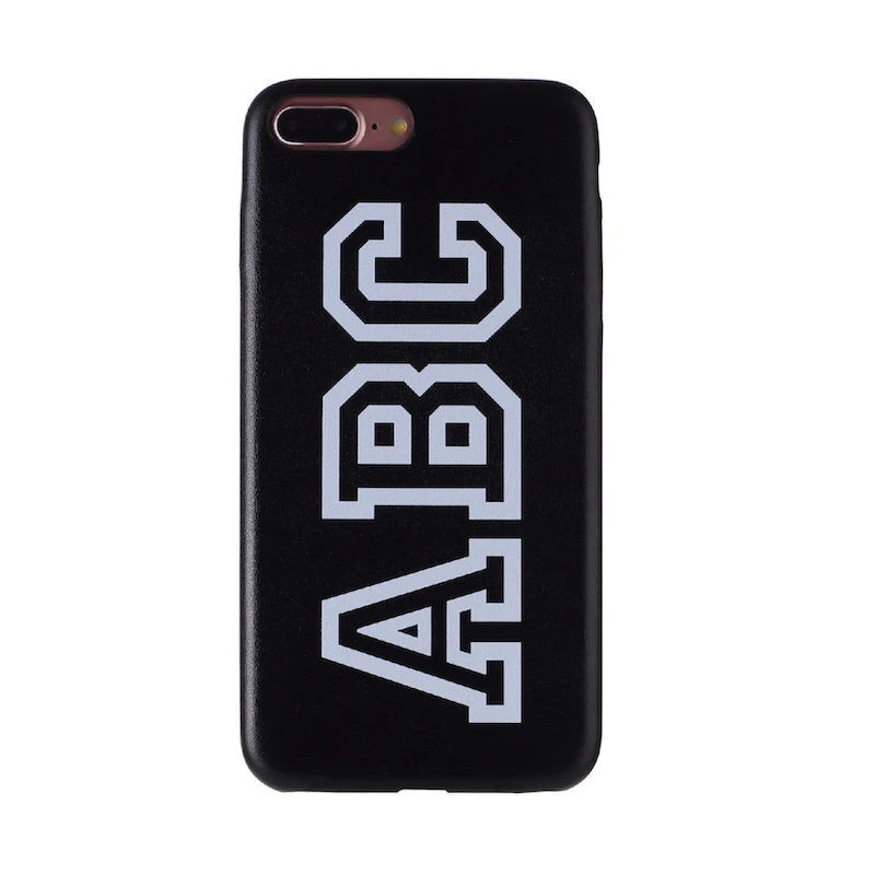 Font 3-Black Leather Кожаный роскошный смелый чехол для телефона, чехол для iPhone 11 Pro X XS Max XR 6S 6Plus 7 7Plus 8 8Plus - Цвет: Font 3-Black Leather
