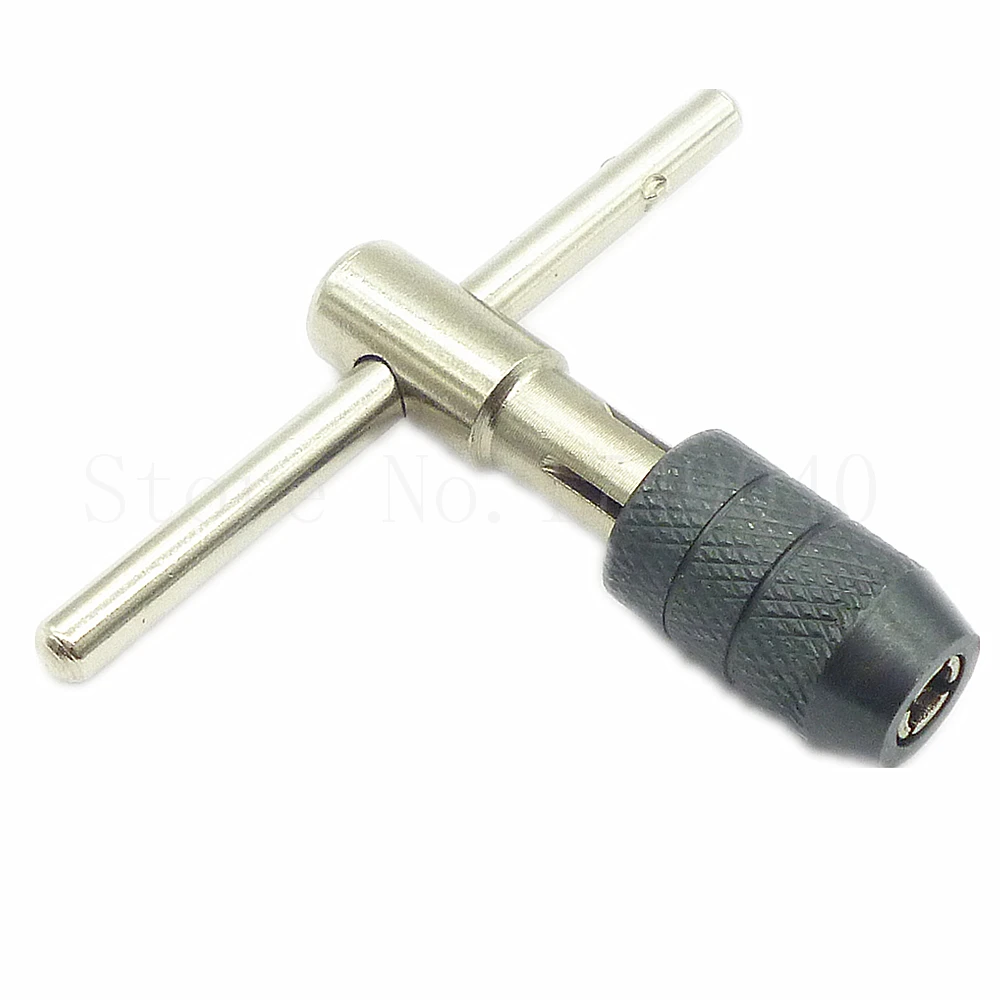 T-Handle Tap Wrench Chuck T Type Adjustable Screw Tapping Hand Tool Capacity M3-M6 1/8&quot-1/4&quot Bar Handle Ratchet | Инструменты