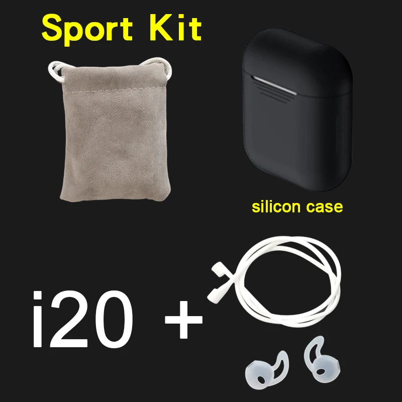 i20 sport black I20 наушники-вкладыши TWS с 1:1 PK W1 H1 чип Беспроводной Bluetooth наушники PK i20 i12 i10 i11 i9s i13 наушники-вкладыши tws - Цвет: i20 sport black