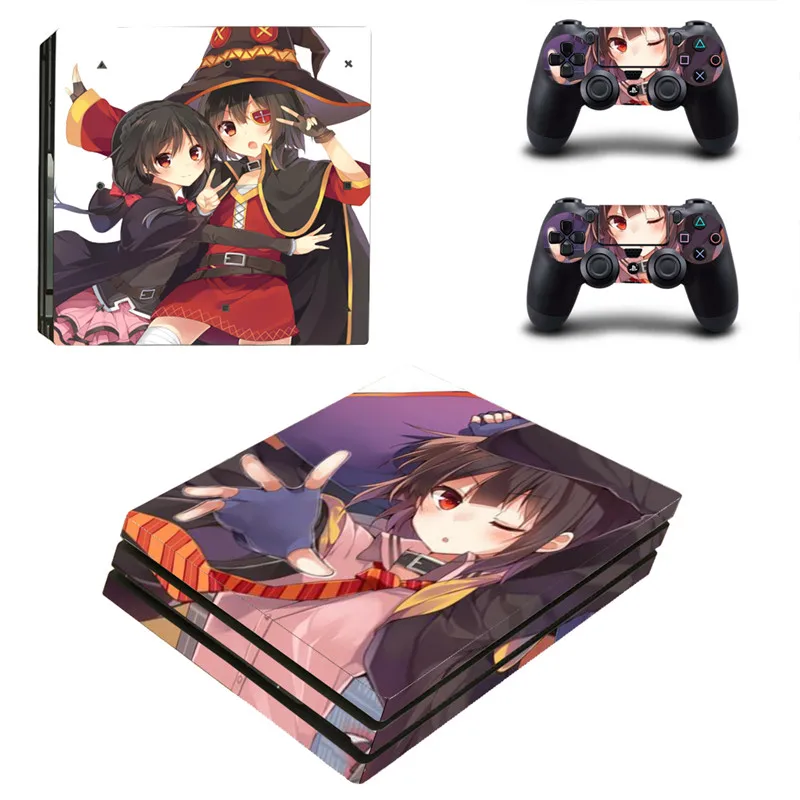 Lovely Cute Anime Girl PS4 Pro Skin Sticker For Sony Playstation 4 Promotion Console & 2Pcs Controller Protection Film Stickers |