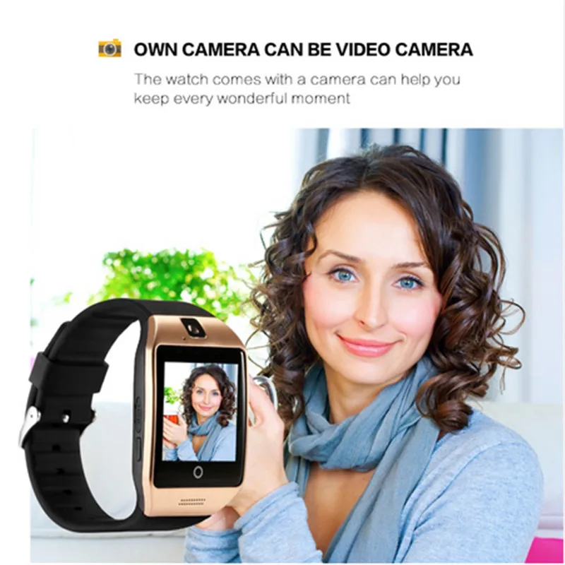 Q18 Смарт часы Bluetooth с Камера Facebook Whatsapp Синхронизация SMS Smartwatch Поддержка сим карта TF