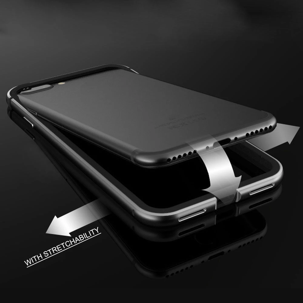 Чехол Roybens для iPhone 7 роскошный силиконовый металлический Гибридный чехол с краями