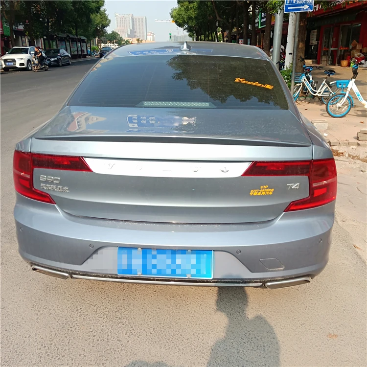 Для Volvo S90 спойлер- Volvo S90 спойлер высокое качество абс материал заднее крыло автомобиля праймер цвет задний спойлер