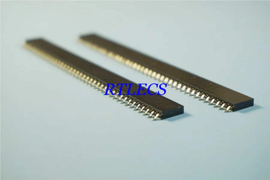 10 шт. 0 100 &quot2 54 мм 1x40 контактов 40-позиционный гнездовой разъем PCB Однорядный