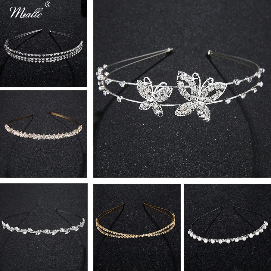 

Miallo Wedding Bridal Tiara for Bride Fashion Rhinestone Tiara Crown Princess Hair Jewelry Accessories Rim for Hair for Women