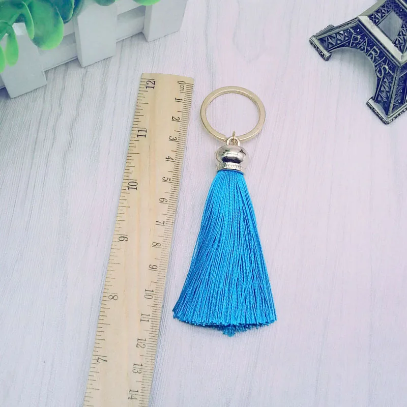 Women New fashion Tassel Key Ring Charm Cute Silk Chain Simple Holder Best Party gift jewelry | Украшения и аксессуары