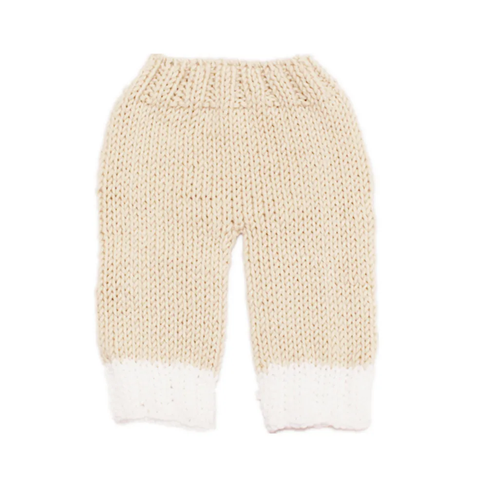 Неонатальная бежевая шерстяная одежда прекрасный реквизит для фотосъемки Мини